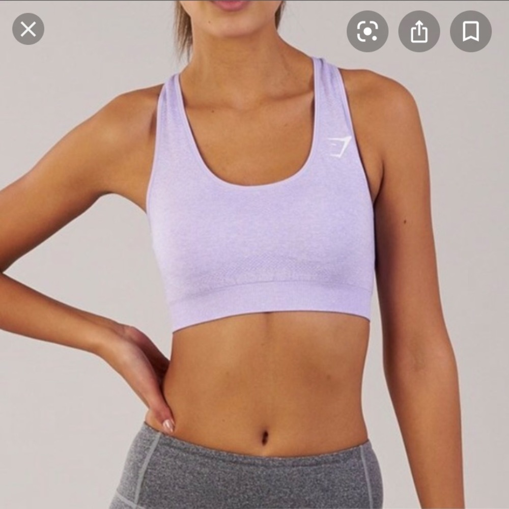 Gymshark Lilac Purple sports bra. Size Large.